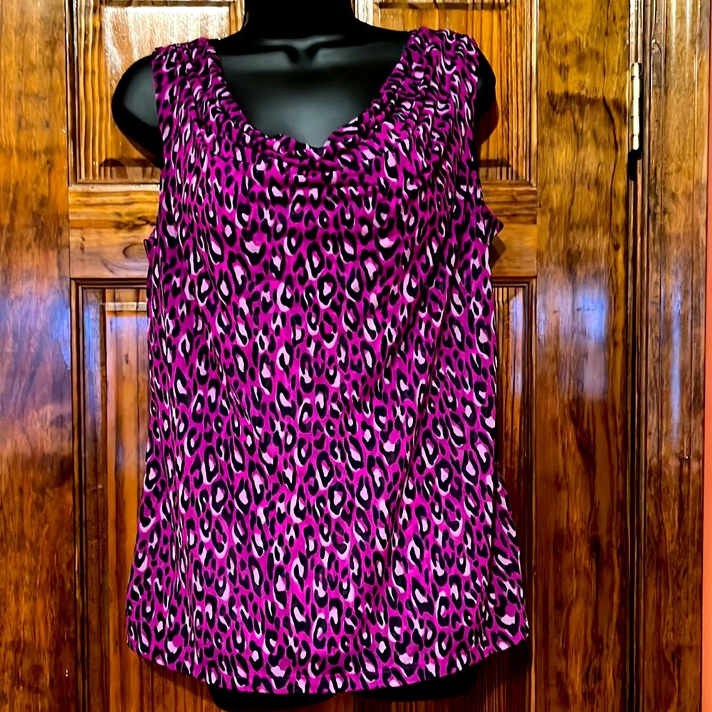 NWT Purple Leopard Print Top